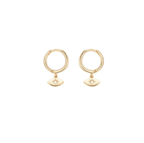 Image of gold huggies earrings