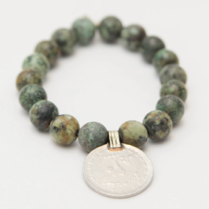 Bracelet with vintage silver coin