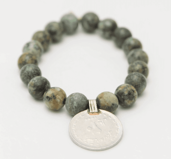 Bracelet with vintage silver coin