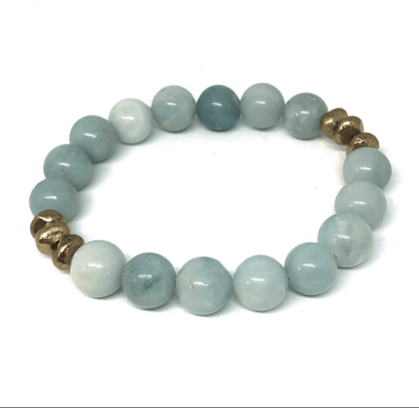 Sea blue beaded bracelet image