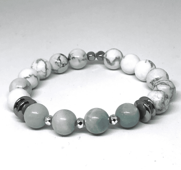 Howlite and Amazonite Indie Bracelet