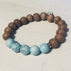 Turquoise and Rosewood bracelet